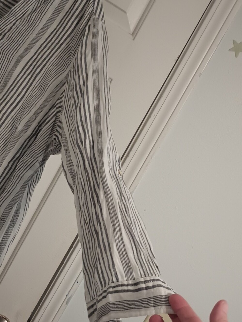 C&C California Black & White Striped Linen Top - Picture 4 of 7